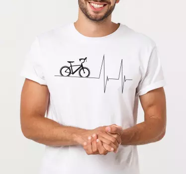 Hjärta t-shirt med cykel - Tenstickers