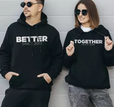 Bättre togheter par t-shirt - Tenstickers