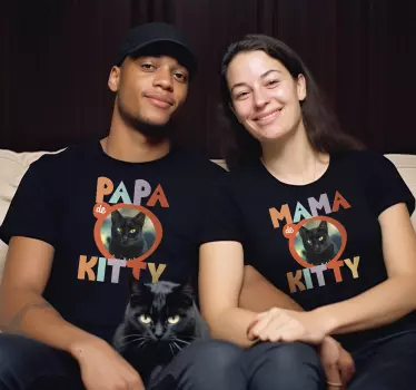 Pappa och mamma Par t shirt - Tenstickers
