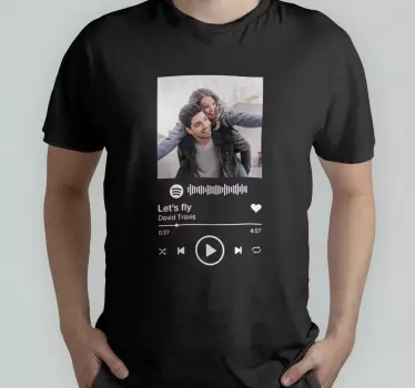 Spotify med text och bild t-shirt - Tenstickers
