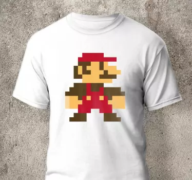 8 bitars mario barnskjorta - Tenstickers