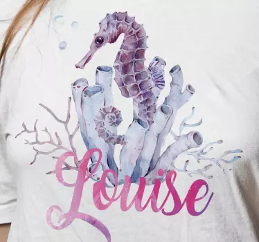 Akvarell sjöhäst t-shirt - Tenstickers