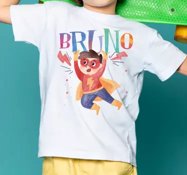 Akvarell super kid barn t-shirt - Tenstickers