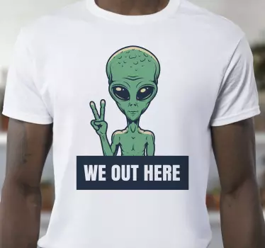 Alien fredstecken t-shirt - Tenstickers