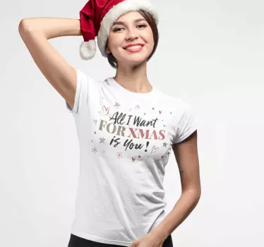 Allt jag vill ha till jul är din jul-t-shirt - Tenstickers