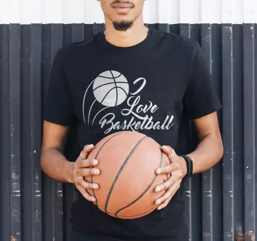 älskar basket t-shirt - Tenstickers
