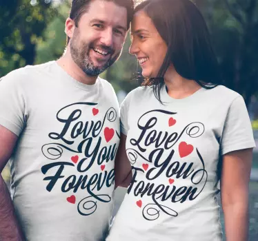 älskar dig för evigt par t-shirt - Tenstickers