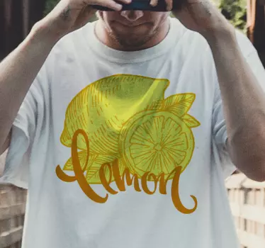 Apelsin och citron skiss söt skjorta - Tenstickers