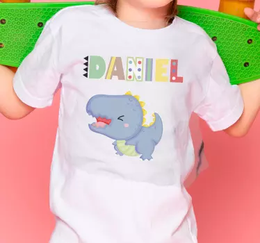 Baby dinosaurie med skräddarsydd namn för barn - Tenstickers
