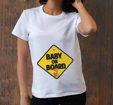 Design ombord bebis t-shirt - Tenstickers