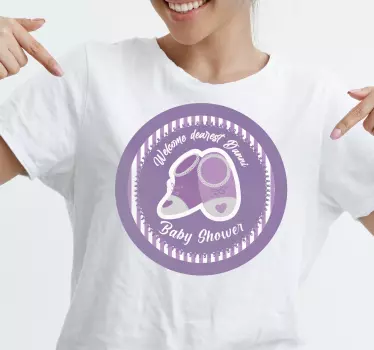 Välkomnande inbjudan bebis t-shirt - Tenstickers