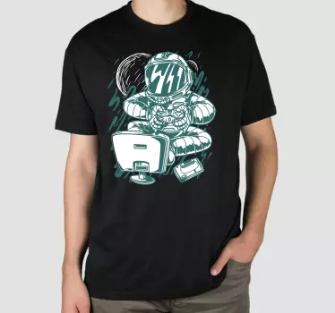 Bärbar konsol tecknad t-shirt - Tenstickers