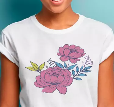 Barn t-shirt blomsterprakt blomstrar - Tenstickers