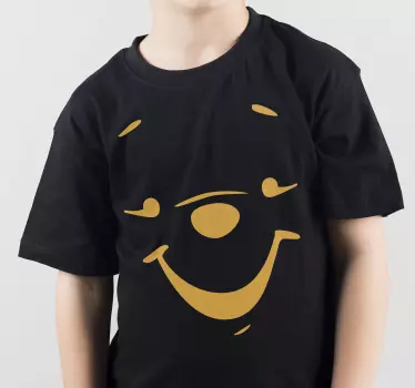 Barn t-shirt glad leende ansikte - Tenstickers