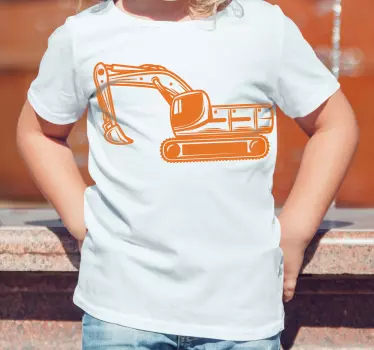 Barn t-shirt grävmaskinskul t-shirt - Tenstickers