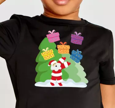 Barn t-shirt julklappsfirande - Tenstickers