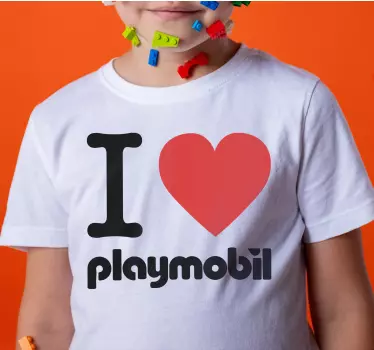 Barn t-shirt kärlek till playmobil kläder - Tenstickers