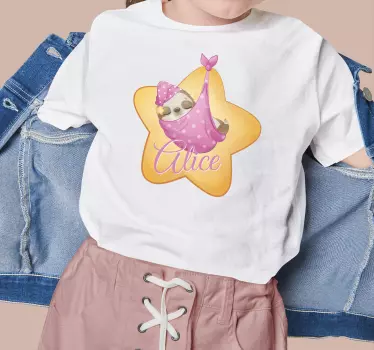 Barn t-shirt med avslappande sengapa design - Tenstickers