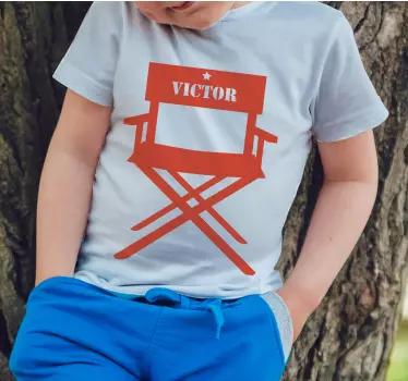 Barn t-shirt med barnens regissörstol - Tenstickers