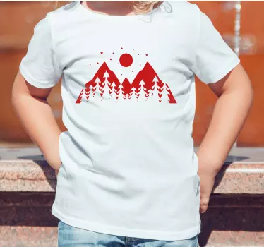 Barn t-shirt med fjällutsikt - Tenstickers