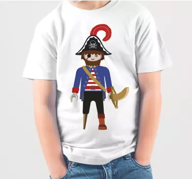Barn t-shirt med pirattema - Tenstickers