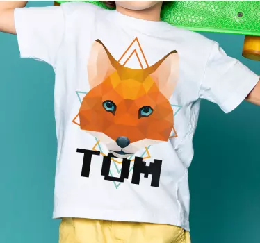 Barn t-shirt med rävkaraktärsillustration - Tenstickers
