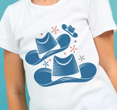 Barn t-shirt med stiliga strandhattar - Tenstickers