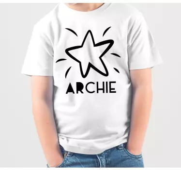 Barn t-shirt med stjärnprydda archie - Tenstickers