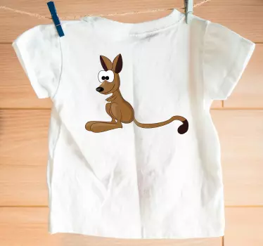 Barn t-shirt med tecknad hundillustration - Tenstickers