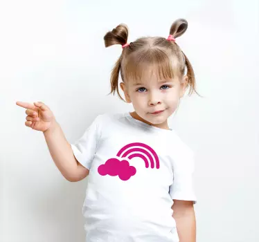 Barn t-shirt regnbågmoln kul - Tenstickers