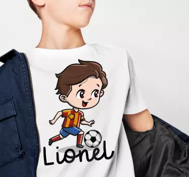 Barn t-shirt söt fotbollsspelare - Tenstickers