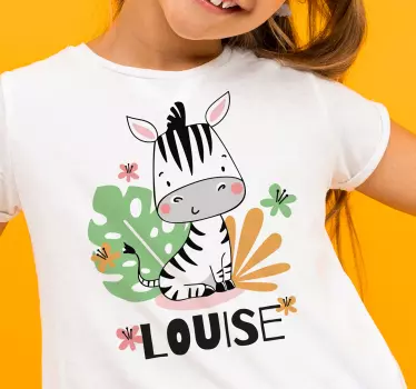 Barn t-shirt söt zebraillustration - Tenstickers