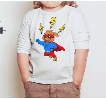 Barn t-shirt superhjältehund Äventyr - Tenstickers