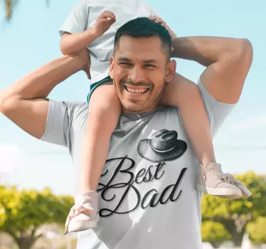 Bästa pappa vintage fars dag t-shirt - Tenstickers