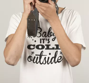 Bebis t-shirt baby det Är kallt - Tenstickers