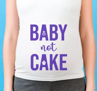 Bebis t-shirt baby inte tårta - Tenstickers