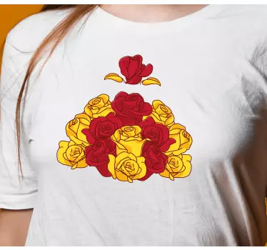 Bebis t-shirt färgglad rosbukett - Tenstickers