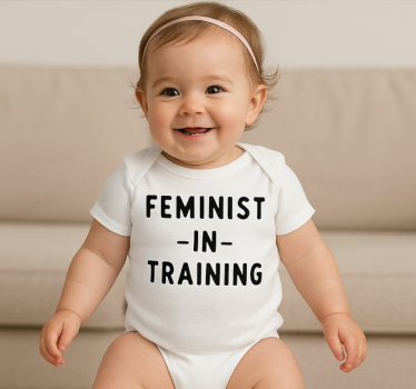 Bebis t-shirt feminist på väg - Tenstickers