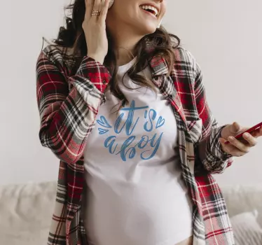 Bebis t-shirt graviditetsmeddelande - Tenstickers