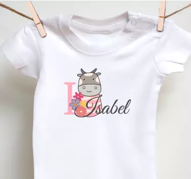 Bebis t-shirt jag älskar isabel - Tenstickers
