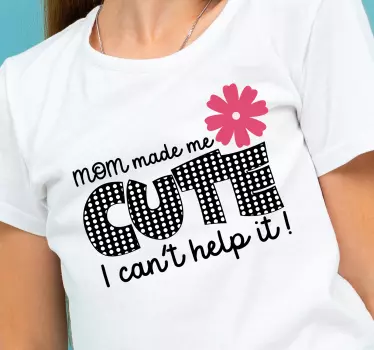 Bebis t-shirt mamma gjorde söt - Tenstickers