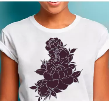 Bebis t-shirt med blommigt inspirerat tema - Tenstickers