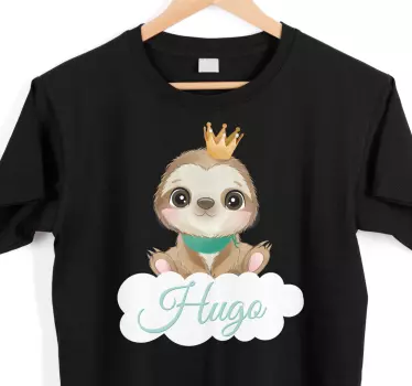 Bebis t-shirt med krönt sengotare karaktär - Tenstickers