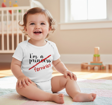 Bebis t-shirt modern feministisk textgrafik - Tenstickers