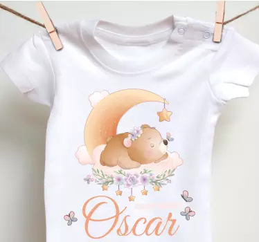 Bebis t-shirt mysig björn natttema - Tenstickers