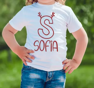 Bebis t-shirt sofia med horn - Tenstickers