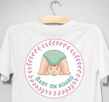 Bebis t-shirt söt bebis ombord - Tenstickers