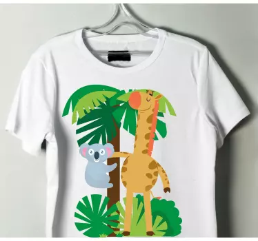 Bebis t-shirt söt djungelkompisar - Tenstickers