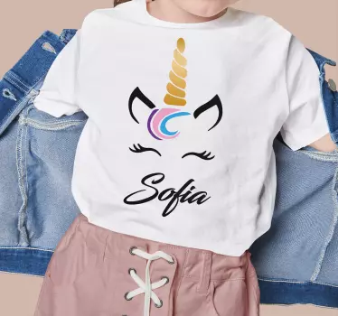 Bebis t-shirt söt enhörning personlig - Tenstickers