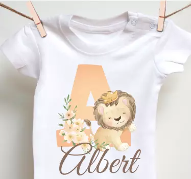 Bebis t-shirt söt lejonoutfit - Tenstickers